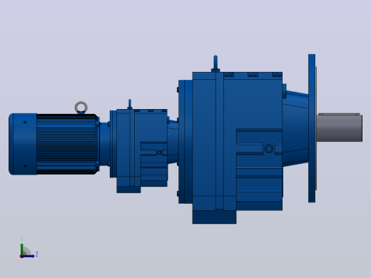 RF167R97法兰轴伸式组合型斜齿轮减速机RF167R97-Y11-4P-160M-M1-0°-Φ660左视缩略图