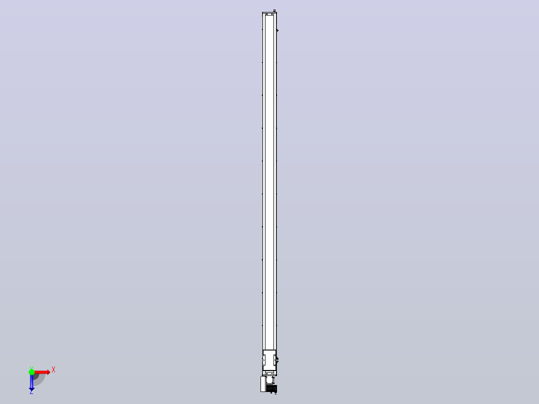 SCM14-3000-L滚珠花健、支撑座、滚珠丝杠、交叉导轨、直线模组俯视图