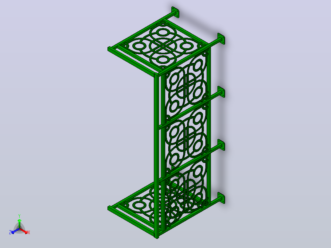 阳台栏杆3主视图