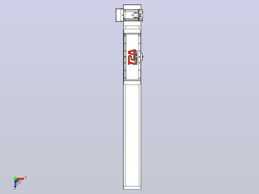伺服电机集成皮带传动直线执行器TPA-OCB-120-224-L550-RU-P75-N3俯视缩略图