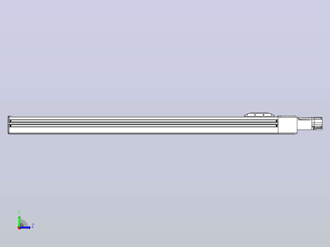 滚珠丝杠直线轴带导轨全封闭TPA-HCR-65S-1610C-L750-M-C-P10-N3左视图