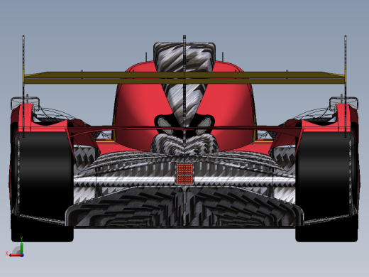 法拉利499P勒芒超级跑车造型3D图纸+Solidworks设计后视缩略图
