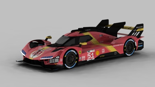 法拉利499P勒芒超级跑车造型3D图纸+Solidworks设计缩略图
