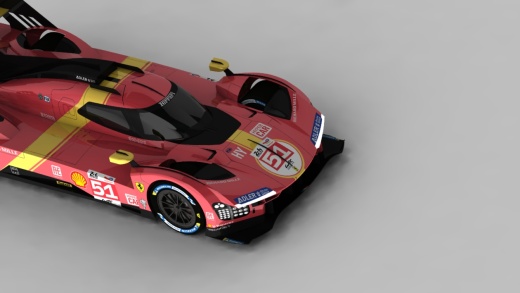 法拉利499P勒芒超级跑车造型3D图纸+Solidworks设计缩略图