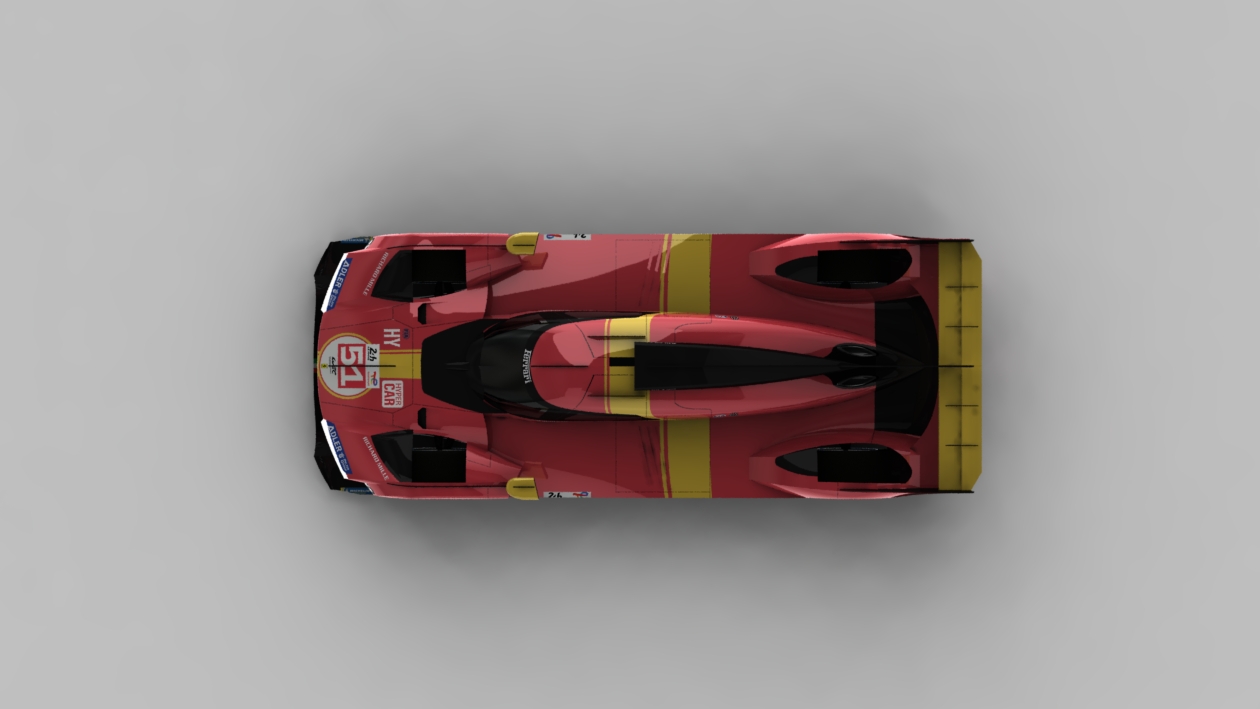 法拉利499P勒芒超级跑车造型3D图纸+Solidworks设计