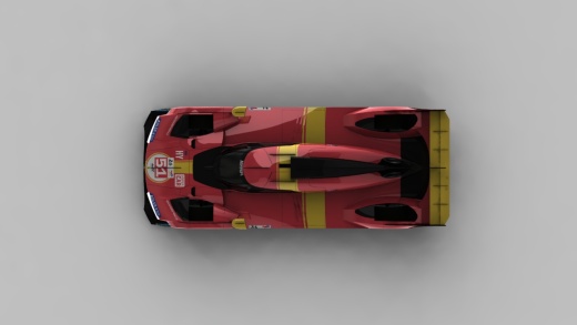 法拉利499P勒芒超级跑车造型3D图纸+Solidworks设计缩略图