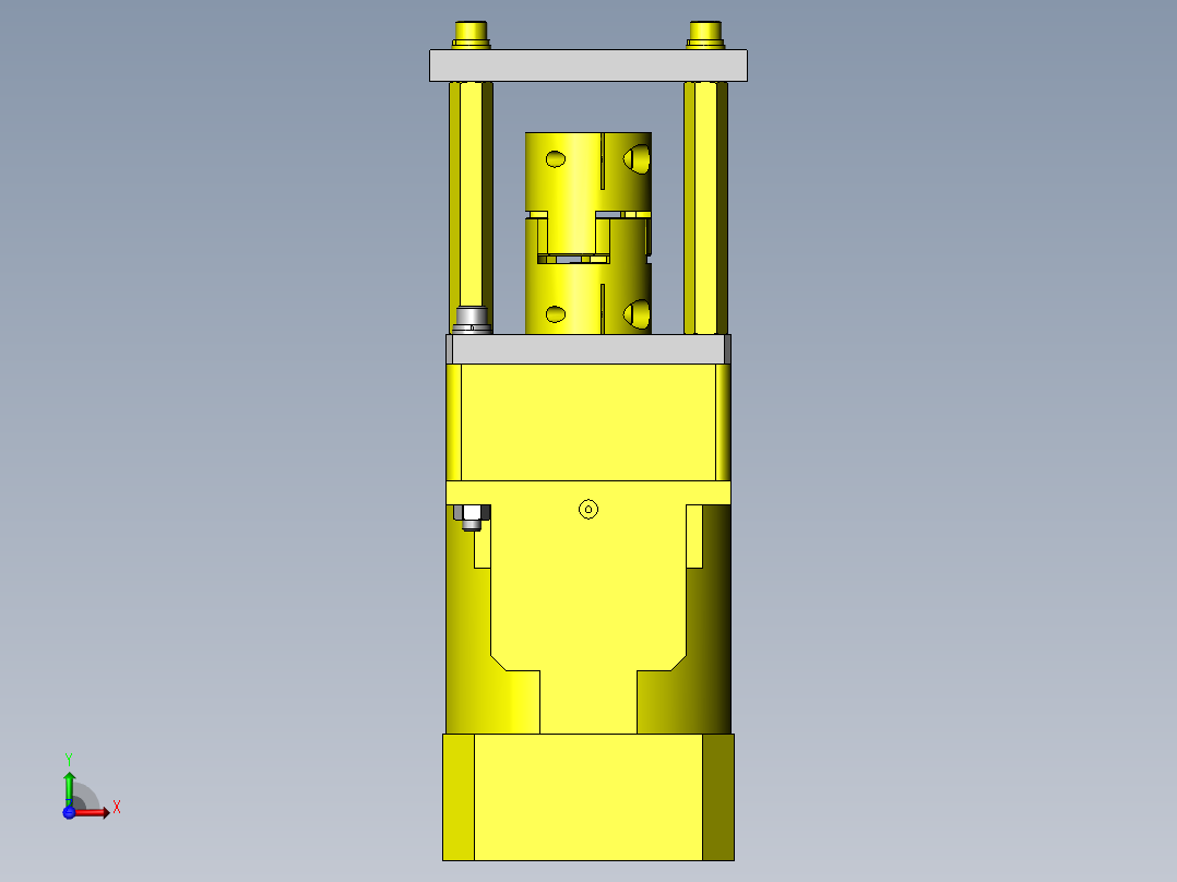 工件排出转台前视图