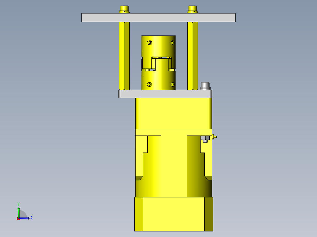 工件排出转台左视图