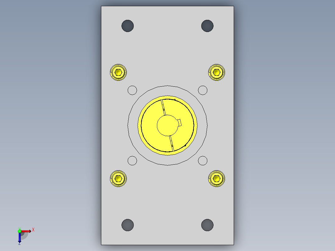 工件排出转台俯视图
