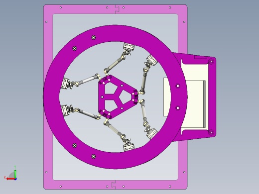并联机器人6DOF 3D printed Stewart Platform INV后视缩略图