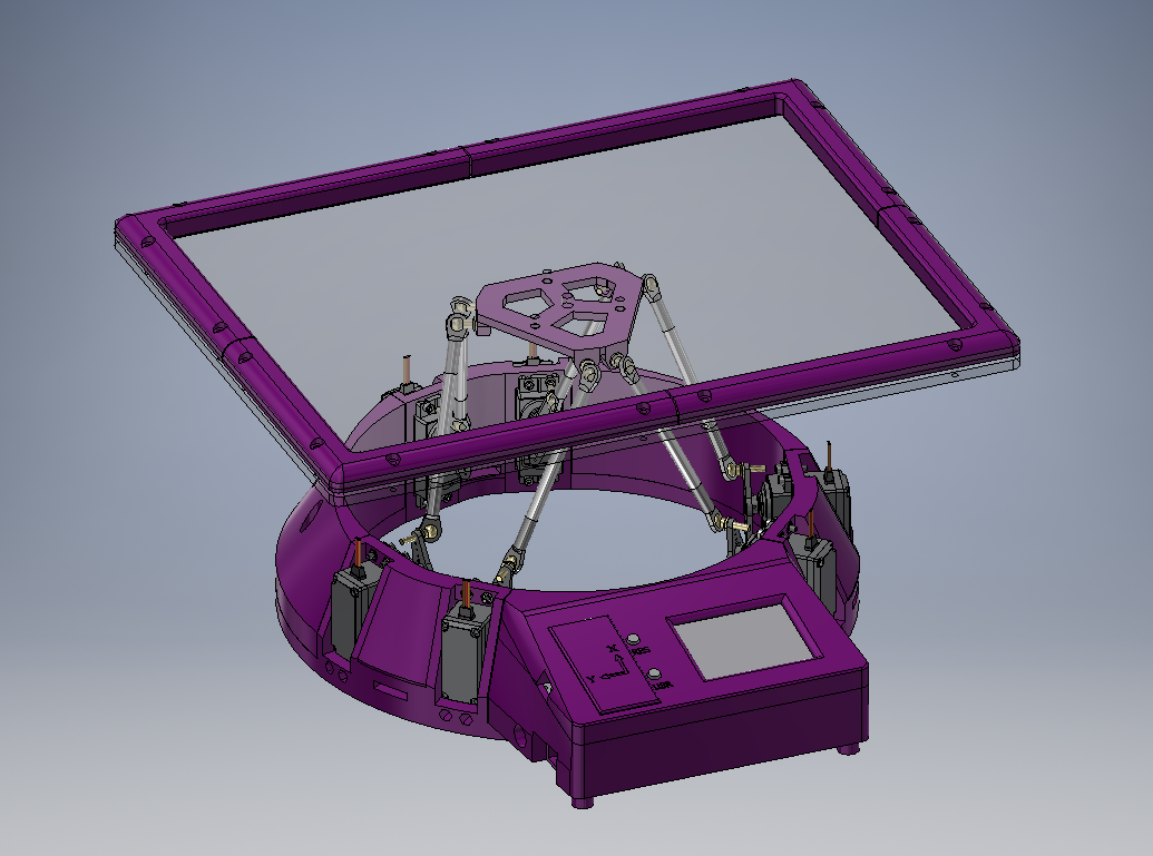 并联机器人6DOF 3D printed Stewart Platform INV