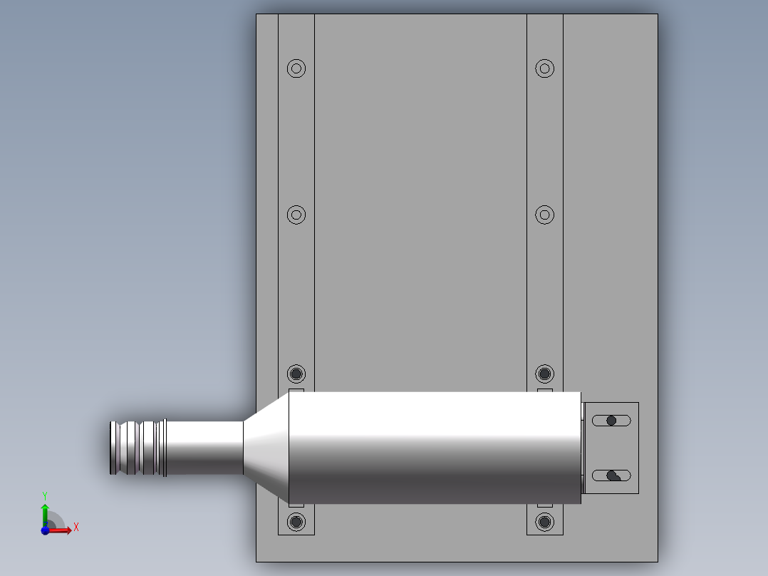 简易贴标机设计前视图