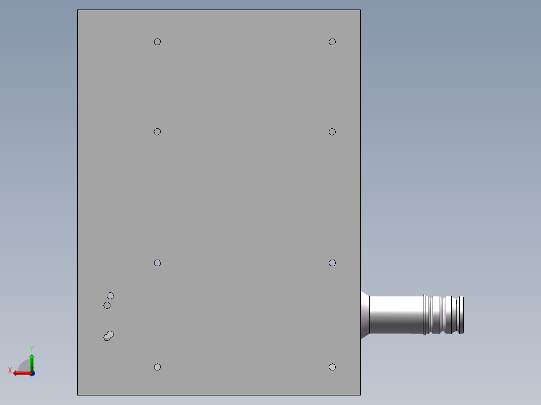 简易贴标机设计后视图