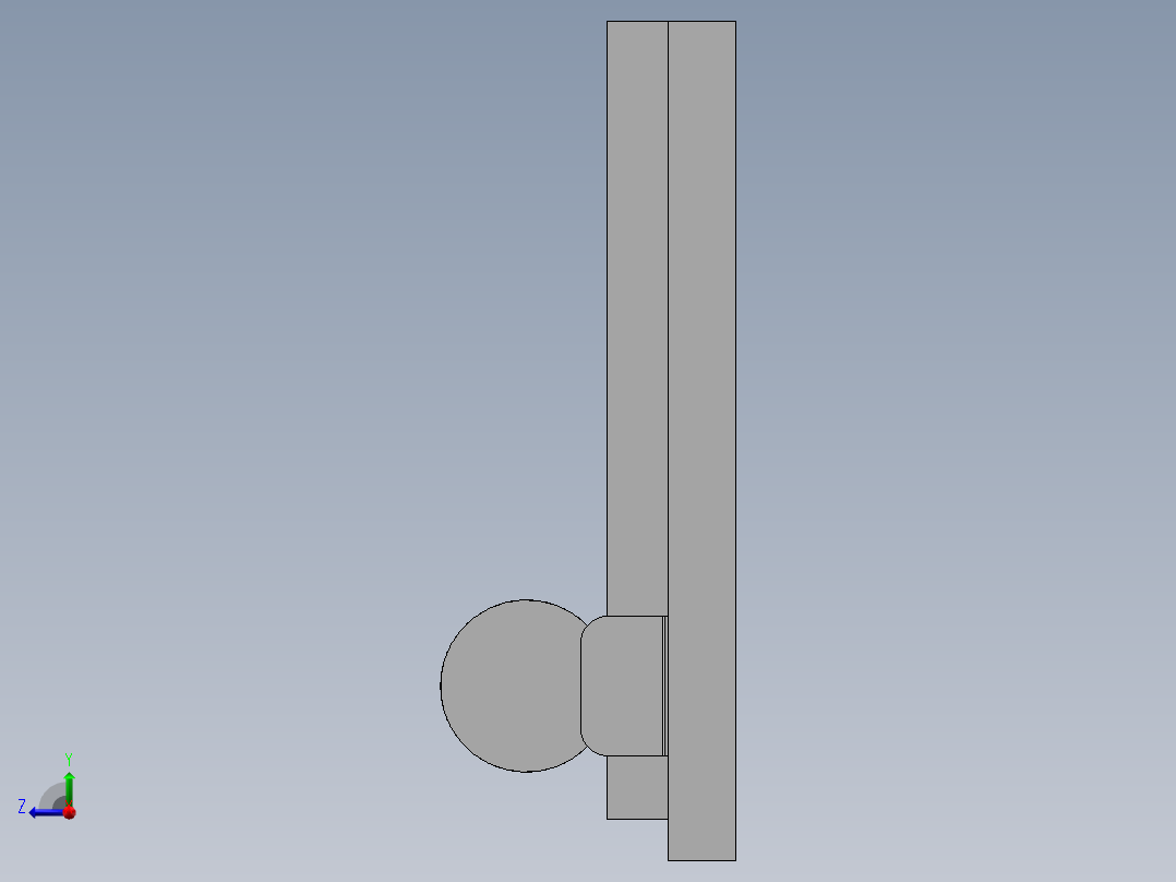 简易贴标机设计右视图