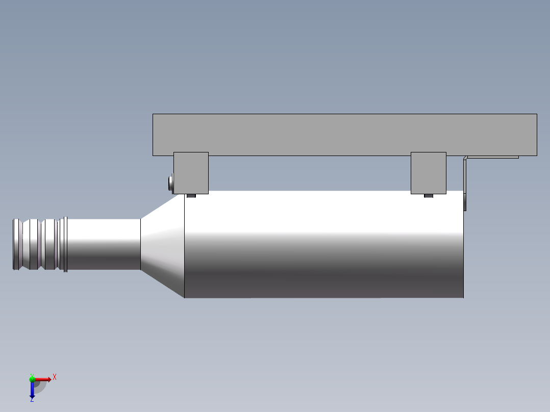 简易贴标机设计俯视图