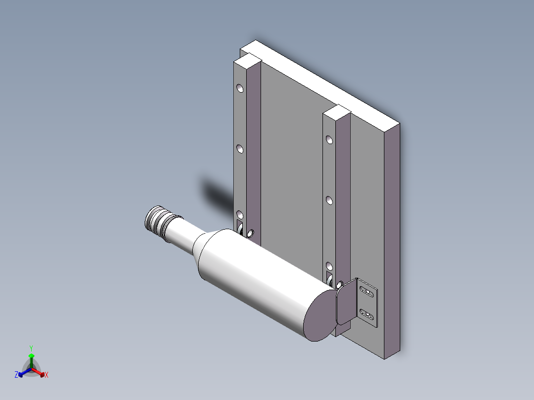 简易贴标机设计正等轴测图