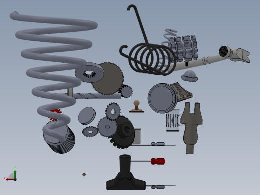 solidworks 组件的机器工具后视缩略图