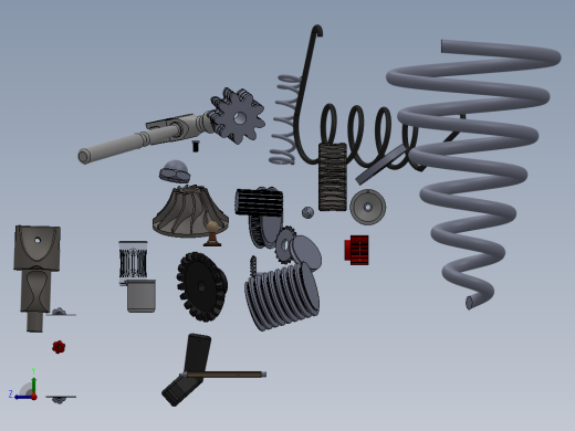 solidworks 组件的机器工具右视缩略图