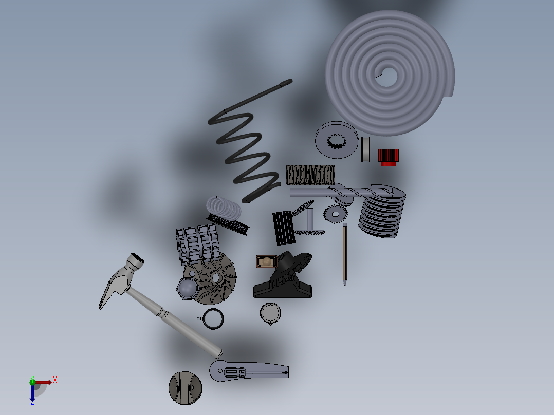 solidworks 组件的机器工具俯视图