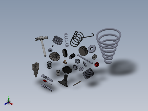 solidworks 组件的机器工具正等轴测缩略图