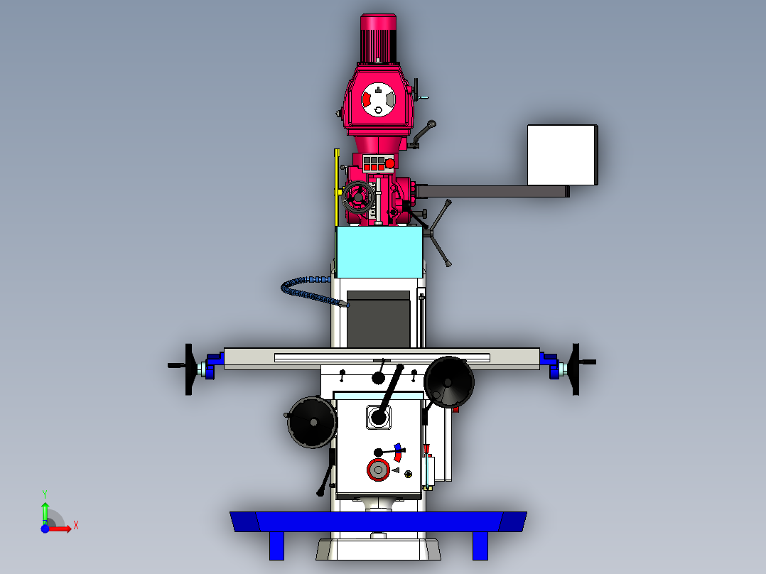 万能铣床前视图