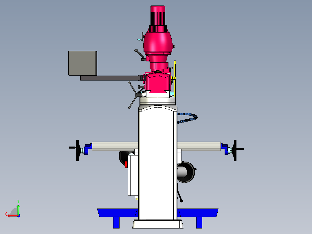 万能铣床后视图