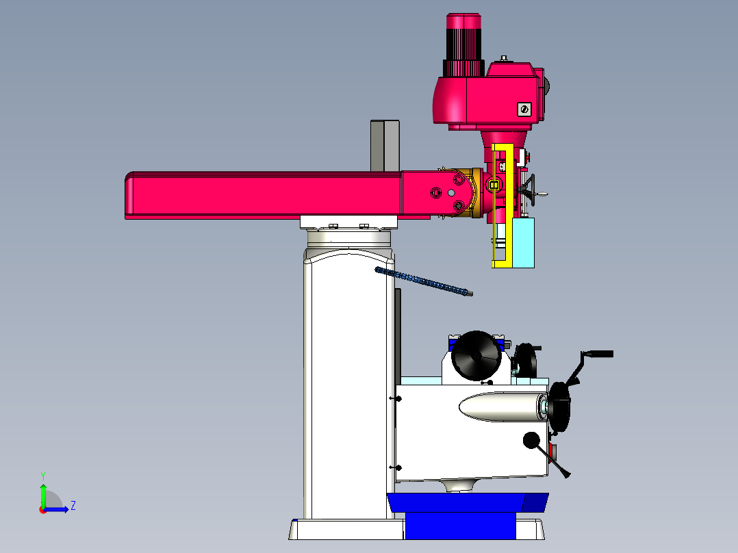 万能铣床左视图