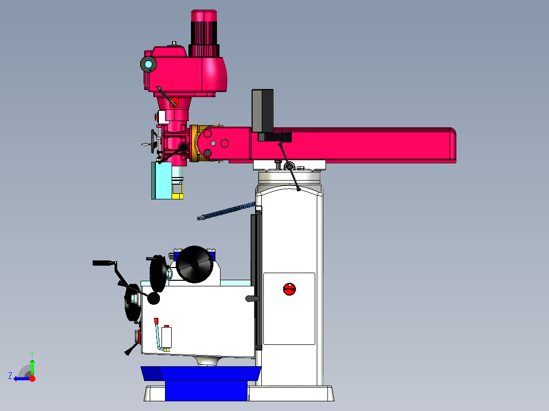 万能铣床右视图