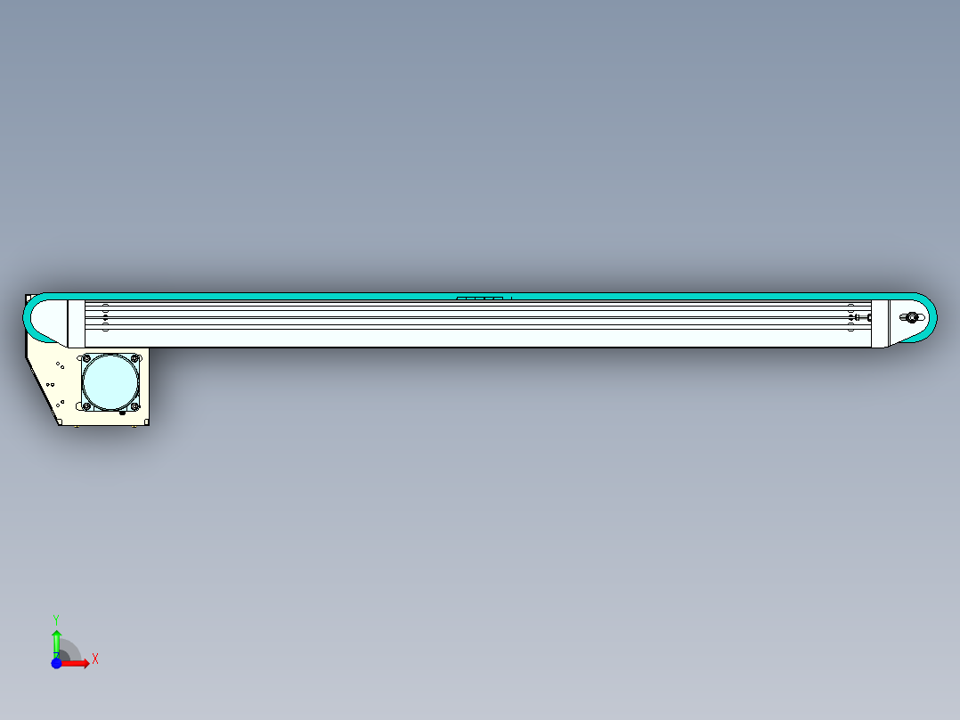 止回组件前视图