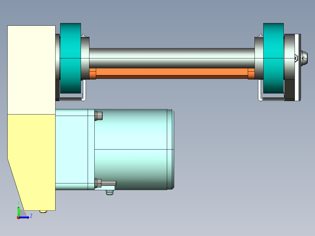 止回组件左视图