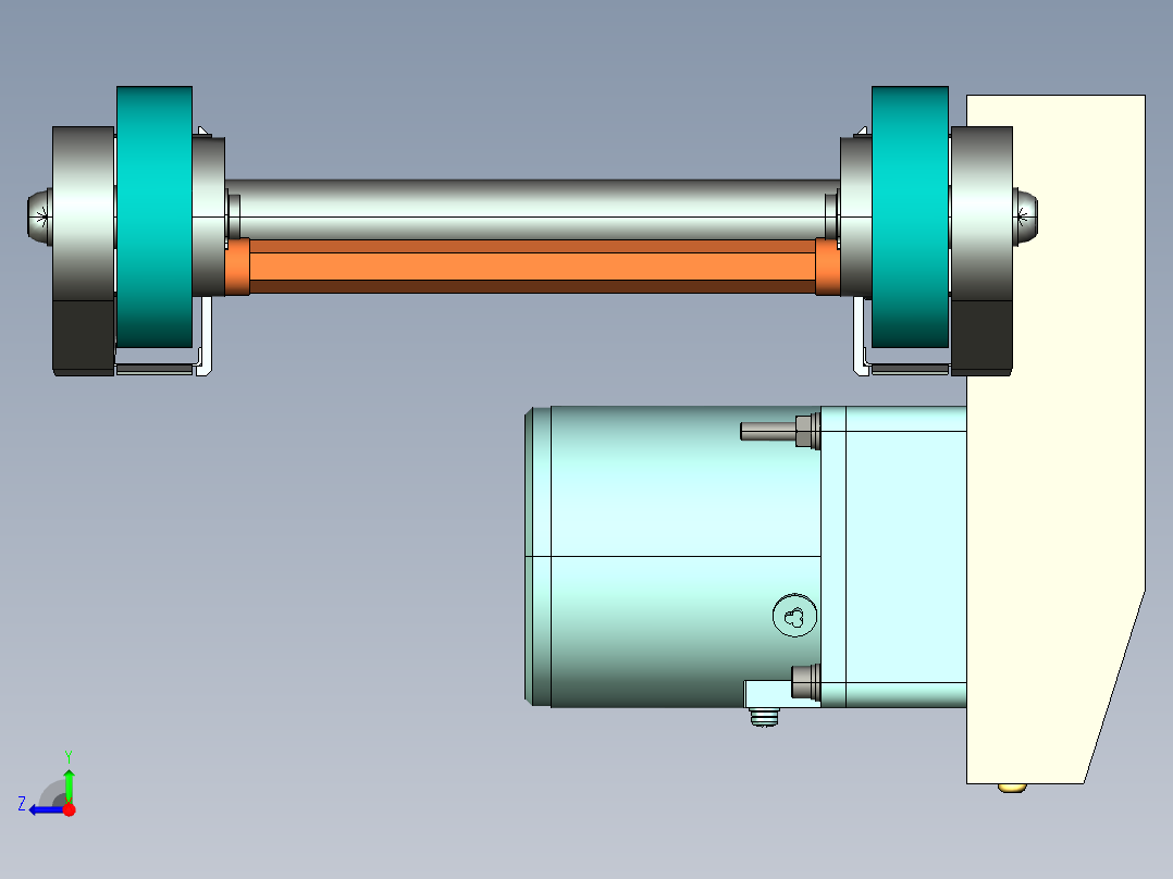 止回组件右视图