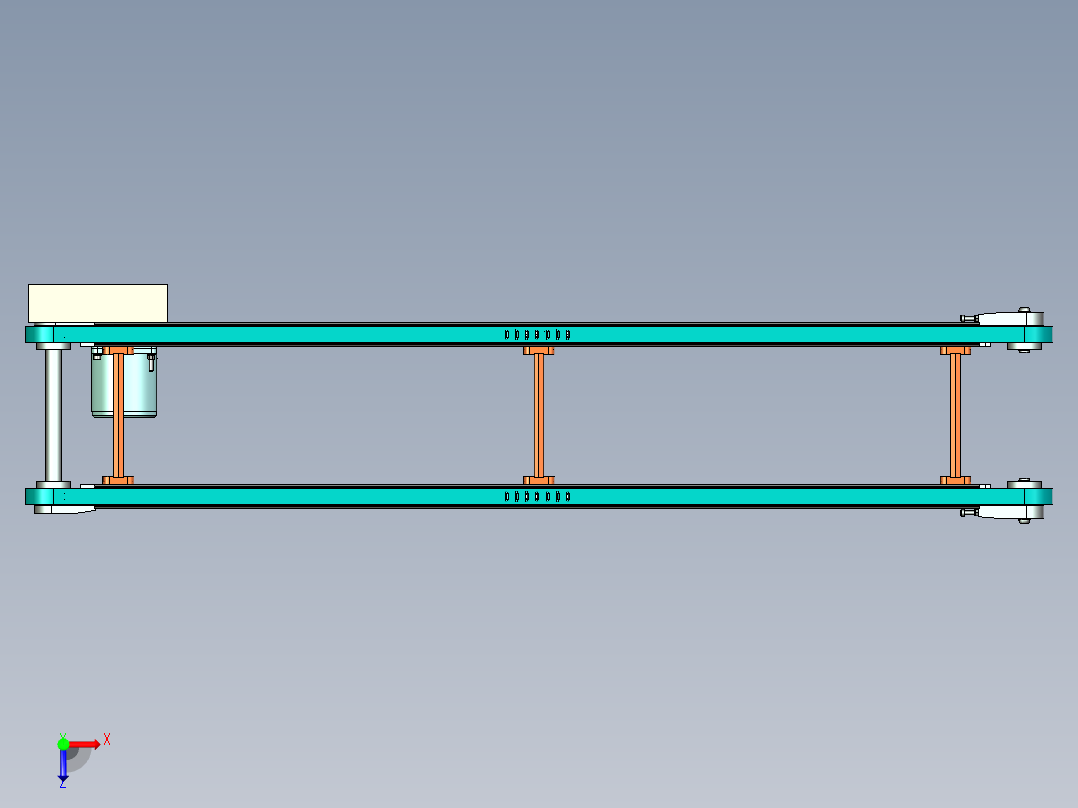 止回组件俯视图