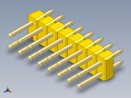 彩色公头100mil（2.54mm）系列-DS1021_yellow_2x08p_100mil_Type1_rev1.0