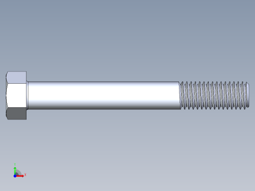UNC 六角螺栓-Hex Bolt 0.500-13 x 4前视缩略图