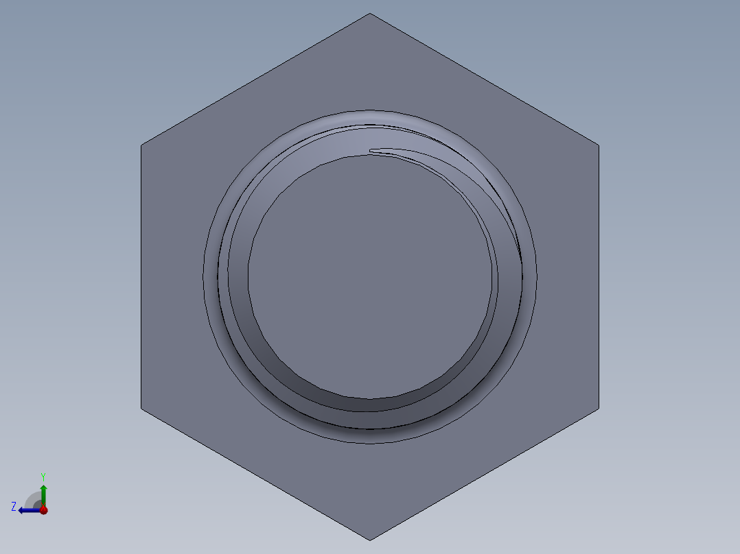 UNC 六角螺栓-Hex Bolt 0.625-11 x 2.SLDPRT右视图