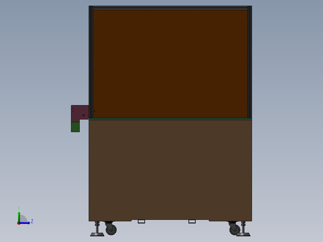一台三轴点胶机左视图