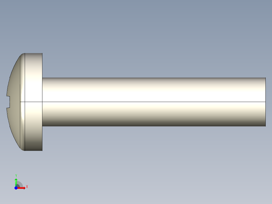 螺丝 M3.5 十字盘头-M3.5 x 16 Screw head.STEP前视图