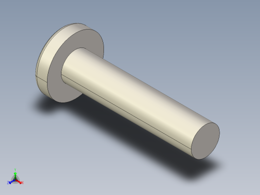 螺丝 M3.5 十字盘头-M3.5 x 16 Screw head.STEP正等轴测缩略图