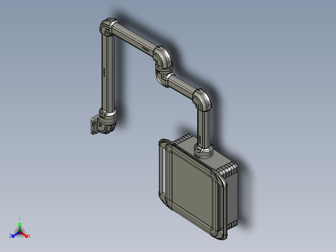 向下锤子墙座+转角+转角+箱体连接器+控制箱