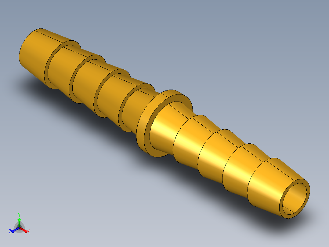 倒齿式工业管接头Hose Mender 122HBL-4主视图