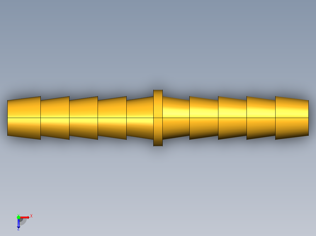 倒齿式工业管接头Hose Mender 122HBL-4俯视图