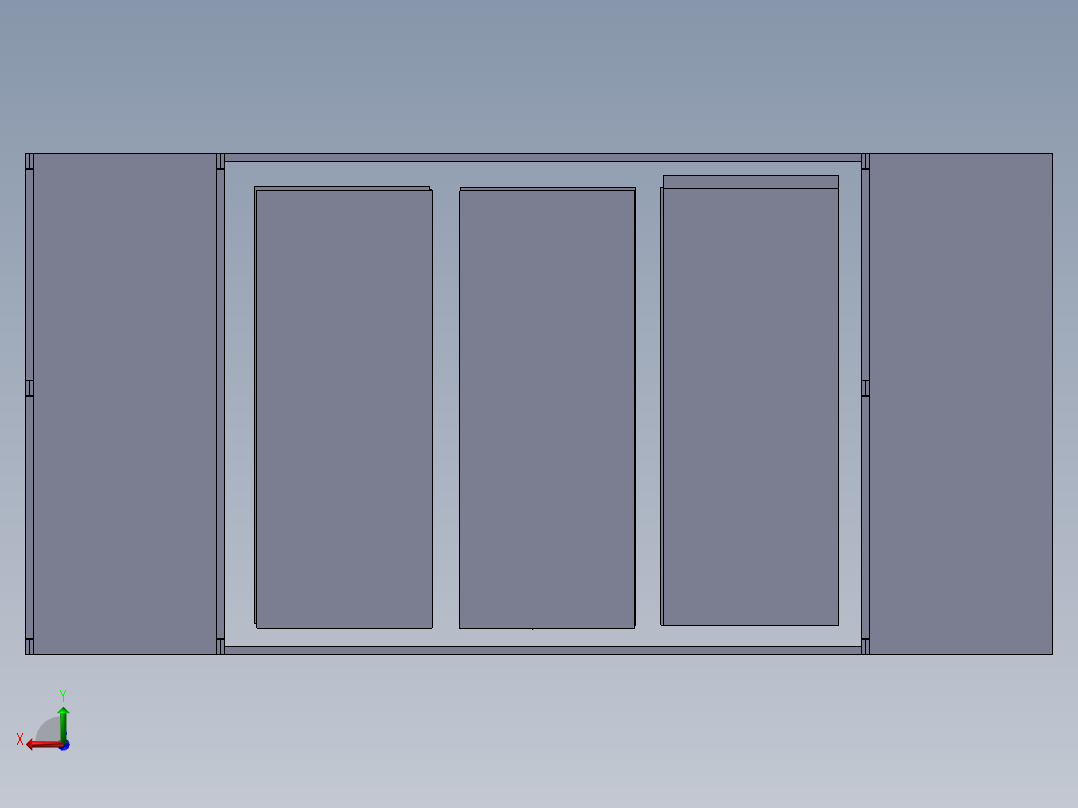 P119-电梯式立体车库设计及三维SolidWorks后视图