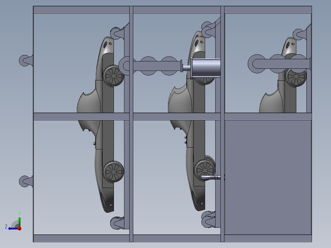 P119-电梯式立体车库设计及三维SolidWorks右视图