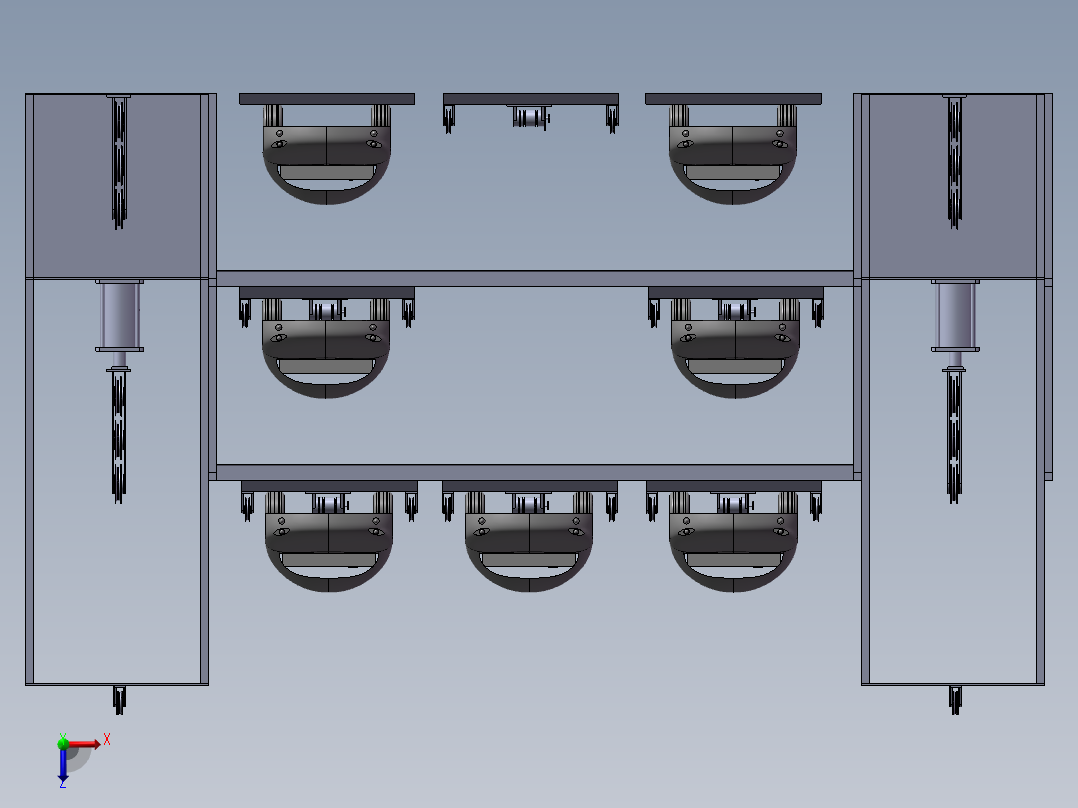 P119-电梯式立体车库设计及三维SolidWorks俯视图