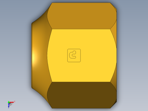 扩口式工业通用硬管接头Short Forged Reducing Nuts 14FS-10-8俯视缩略图