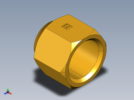 扩口式工业通用硬管接头Short Forged Reducing Nuts 14FS-10-8正等轴测缩略图