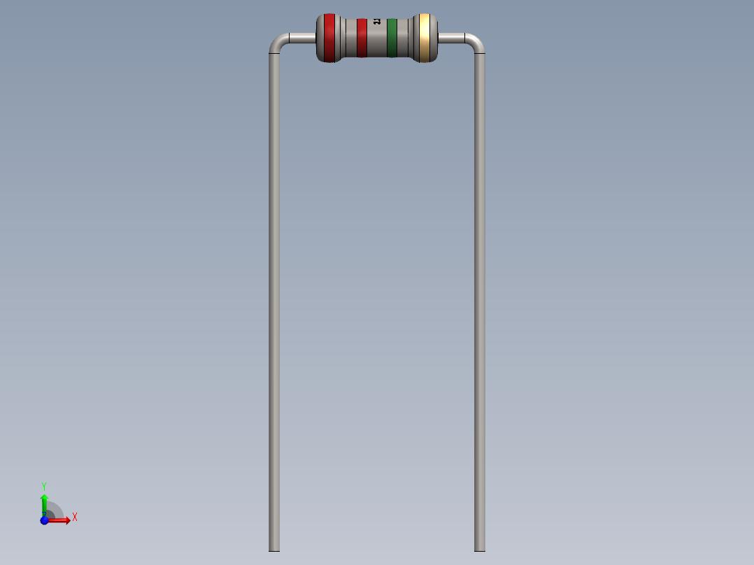 电容器 二极管 电阻器-Resistor 2.2M Ohm前视图