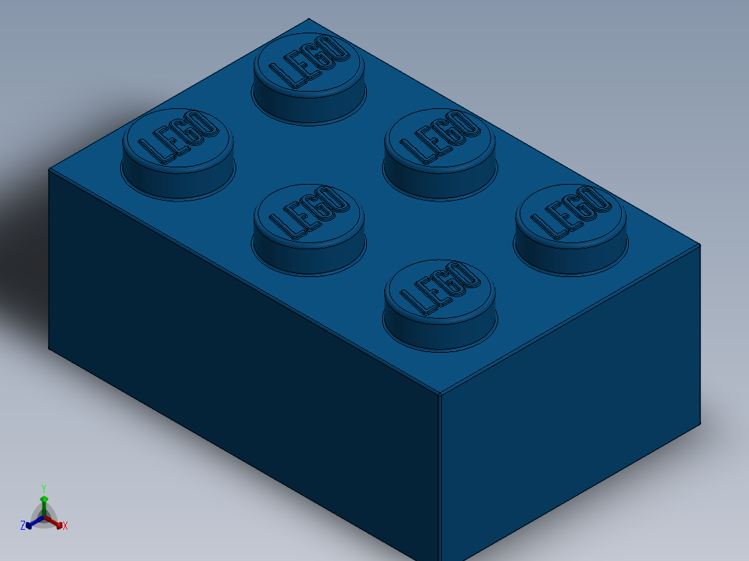 乐高套装 4421基本积木-300223 Bright Blue Brick 2 x 3.SLDPRT