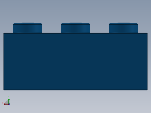 乐高套装 4421基本积木-300223 Bright Blue Brick 2 x 3.SLDPRT后视缩略图