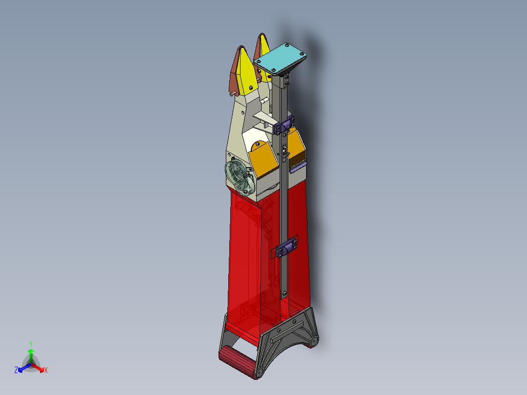 手提式施肥播种机正等轴测图